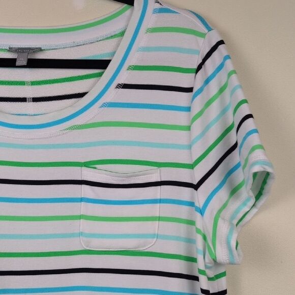 Talbot's T By Talbot's Short Sleeve Dress - Vast Multi Stripe Size XL - Picture 4 of 10